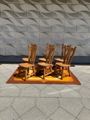 Brutalist Chair in Oak by De Puydt, 1960s for sale at Pamono
