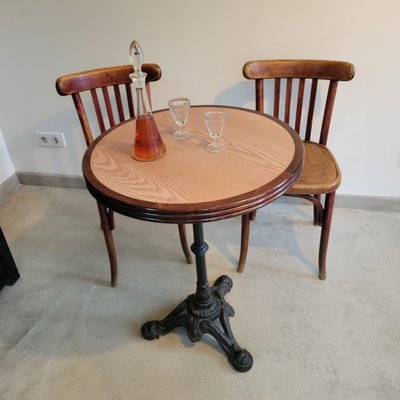 Parisian Bistro Table in Black Cast Iron, 1890s for sale at Pamono