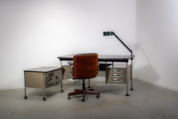 Spazio Series Directors Desk with Lamp by Studio BBPR for Olivetti