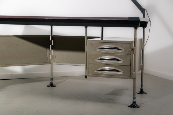 Spazio Series Directors Desk with Lamp by Studio BBPR for Olivetti