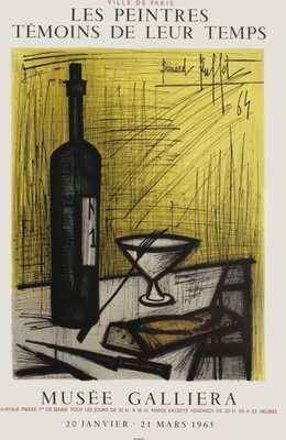 Original Expo 65 Musée Galliéra Poster by Bernard Buffet, 1965 for