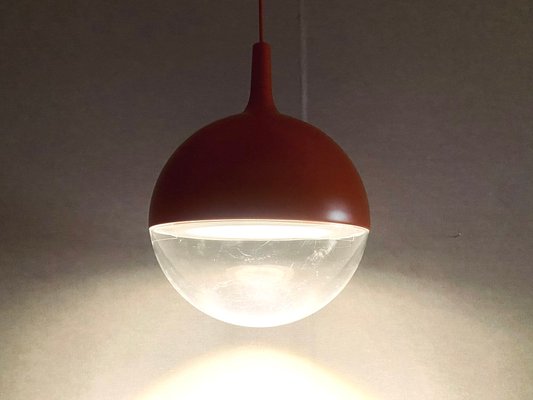 Vintage Space Age Orange Väster Pendant Light by Knut Hagberg for