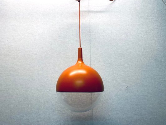 Vintage Space Age Orange Väster Pendant Light by Knut Hagberg for
