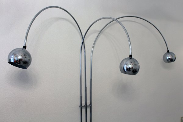 Vintage Italian Arc Floor Lamp By Goffredo Reggiani 1960s For At Pamono Vintage Italian Arc Floor Lamp By, Vintage Silver Floor Lamp