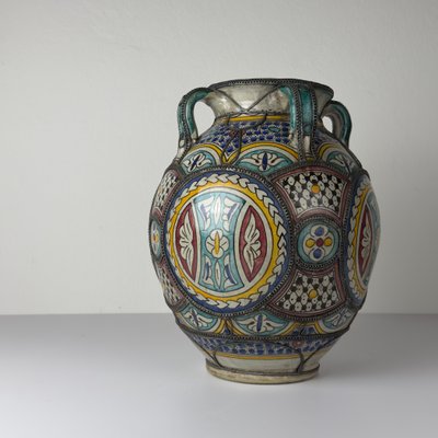Vintage Moroccan Palatial Pottery Vase, 1930s-1950s for sale at Pamono
