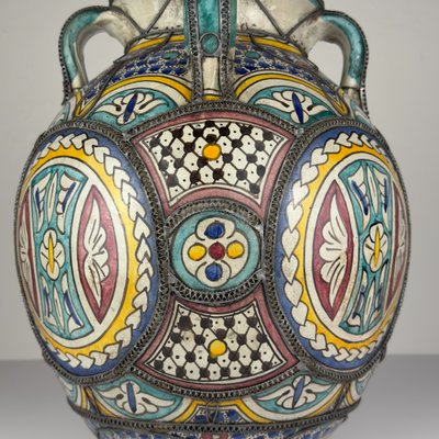 Vintage Moroccan Palatial Pottery Vase, 1930s-1950s for sale at Pamono