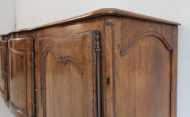 Provincial Louis XV French Walnut Enfilade or Sideboard, 1800s for