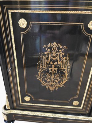 French Cabinets with Gilt Bronze Mounts and Portoro Marble, 1870s