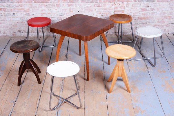 Mid-Century Piano Stool in Beech, Czech, 1940s for sale at Pamono