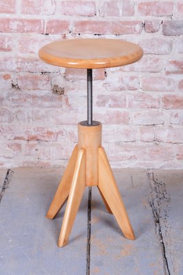 Mid-Century Piano Stool in Beech, Czech, 1940s for sale at Pamono