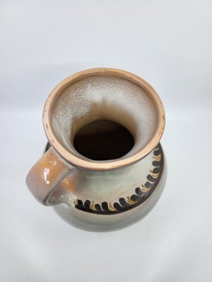 Vintage Hand-Decorated Ceramic Pitcher by Jean De Lespinasse