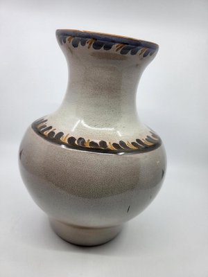 Vintage Hand-Decorated Ceramic Pitcher by Jean De Lespinasse