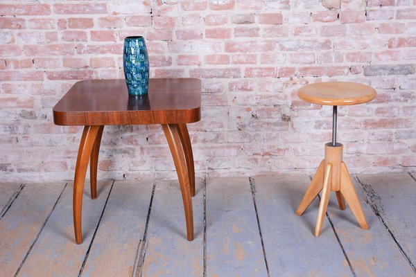 Mid-Century Beech Piano Stool, Czech, 1940s for sale at Pamono