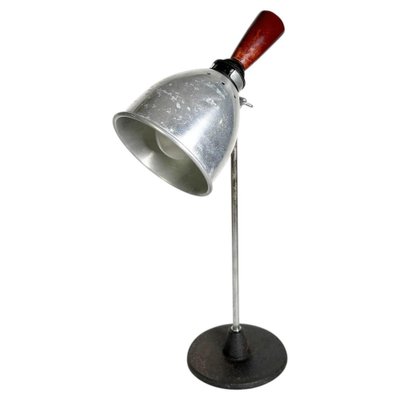 20th Century Industrial Table Lamp with Aluminium Shade, France