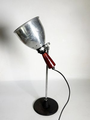 アンティーク雑貨 france vintage aluminum lamp shade 20th Century Industrial Table Lamp with Aluminium Shade, France