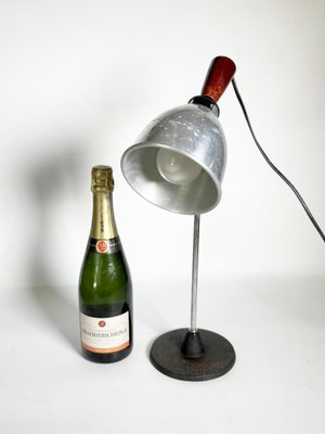 20th Century Industrial Table Lamp with Aluminium Shade, France