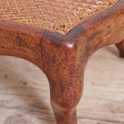 Antique French Cane Foot Stool for sale at Pamono