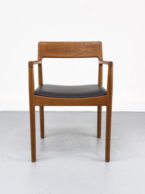 Danish Teak and Leather Armchair by J. Nørgaard for Nørgaards