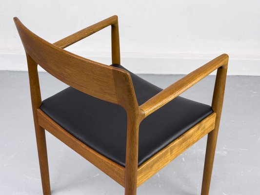 Danish Teak and Leather Armchair by J. Nørgaard for Nørgaards