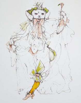 Original Les Chats Poster by Leonor Fini, 1986 for sale at Pamono