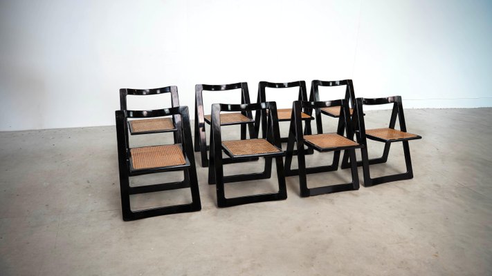 Vintage Folding Dining Chairs by Aldo Jacober for Alberto Bazzani