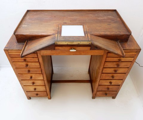 Watchmaker's Workbench with Illuminated Glass Top from Auxilia