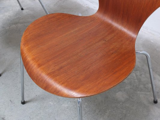 Series 7 Chairs in Teak by Arne Jacobsen for Fritz Hansen, 1955