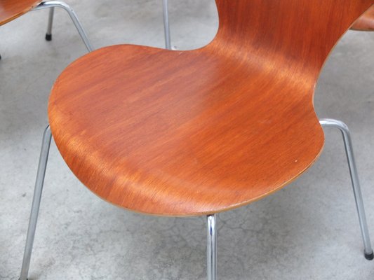 Series 7 Chairs in Teak by Arne Jacobsen for Fritz Hansen, 1955