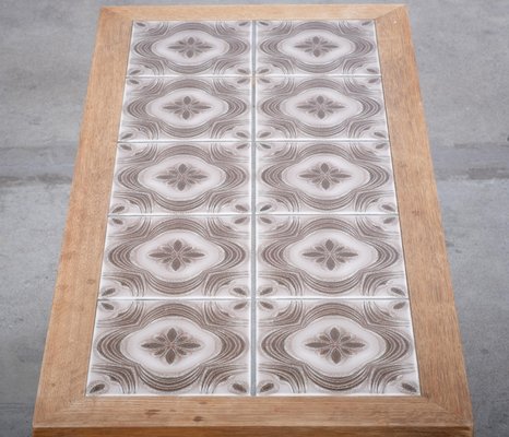 Oak Hall Piece with Tiles by Henning Kjærnulf, Denmark, 1960s for
