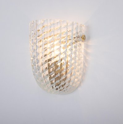 Murano Glass Wall Sconce in style of Barovier & Toso, Italy, 1970s