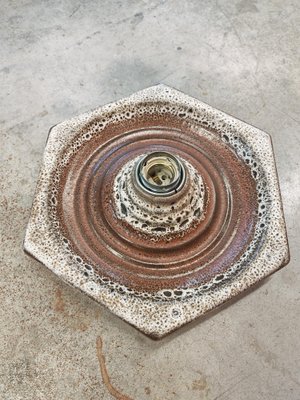 Mid-Century Modern Hexagonal Fat Lava Sconces, West Germany 1970s