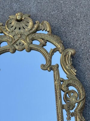 Large Regency Style Mirror with Carved and Gilded Wooden Side