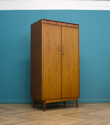 Mid-Century Teak Wardrobe from Golden Key, 1960s for sale at Pamono