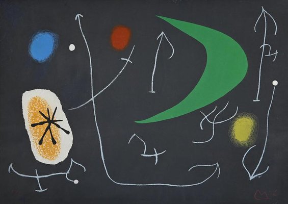 Joan Miró, The Lizard with Golden Feathers 14/20, 1971, Lithograph