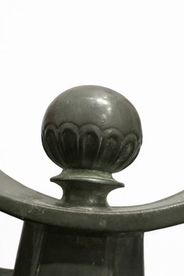 Art Deco Disko Metal Candlesticks by Just Andersen, 1930s, Set of 2 — view 4