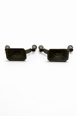 Art Deco Disko Metal Candlesticks by Just Andersen, 1930s, Set of 2 — view 7