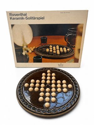 Vintage Ceramic Solitaire Game with Board by Bjorn Wiinblad for Rosenthal Studio Linie, 1979 — view 4