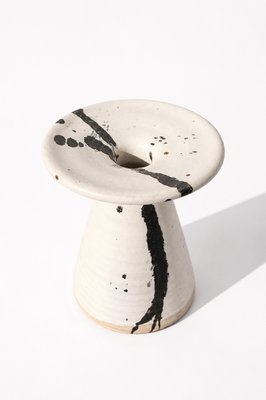 Vintage Danish Splatter Ceramic Candlesticks by Karsten Nielsen, 1980s, Set of 2 — view 7