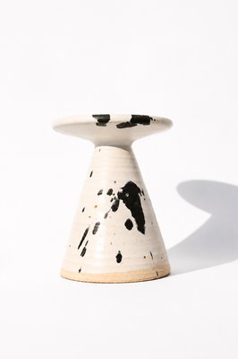 Vintage Danish Splatter Ceramic Candlesticks by Karsten Nielsen, 1980s, Set of 2 — view 6