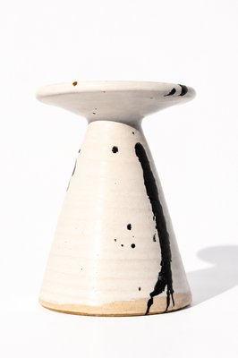 Vintage Danish Splatter Ceramic Candlesticks by Karsten Nielsen, 1980s, Set of 2 — view 5