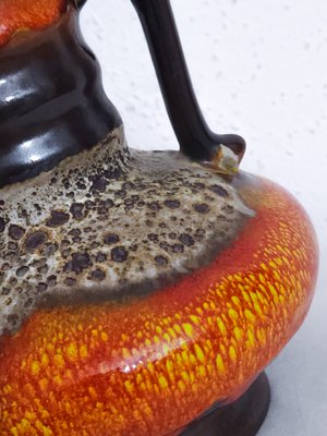 West German Fat Lava Pottery Table Lamp Base by Walter Gerhards