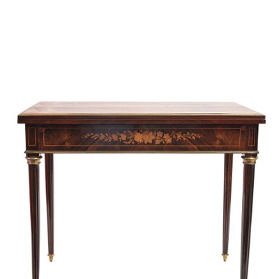 Foldable Gaming Table in Walnut, France, 1860 for sale at Pamono