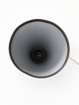 Mid-Century Modern Italian Sage Green Lacquered Aluminum Tripod Table Lamp from Stilnovo, 1950s — view 3