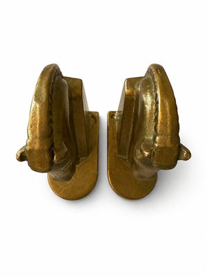 Vintage German Brutalist Brass Horse Bookends, 1960s, Set of 2 — view 7