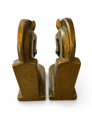 Vintage German Brutalist Brass Horse Bookends, 1960s, Set of 2 — view 4