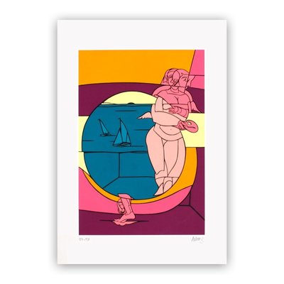 Valério Adami, Dieu de l'Olympe (JO Barcelona), 1992, Screenprint