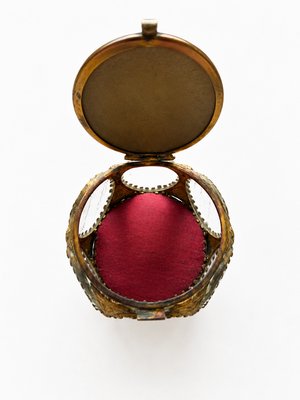 Antique Belle Époque French Brass and Bevelled Glass Jewelry Box, 1890s — view 6