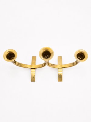 Mid-Century Modern Scandinavian Brass Candleholder by Gunnar Ander for Ystad Metall, 1960s — view 3