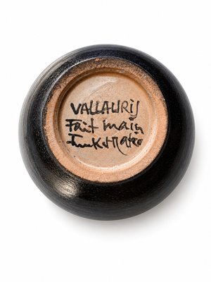 Mid-Century Vallauris Glazed Stoneware Pique Fleurs Vase by Fonck and Mateo, 1960s — view 4