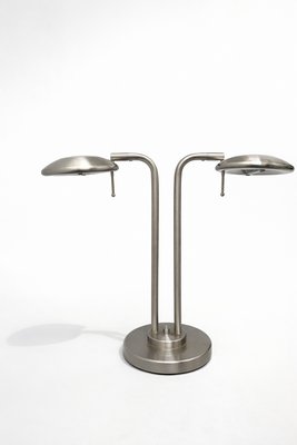 Vintage Brushed Metal Table Lamp by Jan Des Bouvrie for Boxford Holland, 2003 — view 1